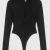 Longsleeve-Body Deep V mit tiefem V-Ausschnitt