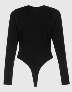 Longsleeve-Body Deep V mit tiefem V-Ausschnitt