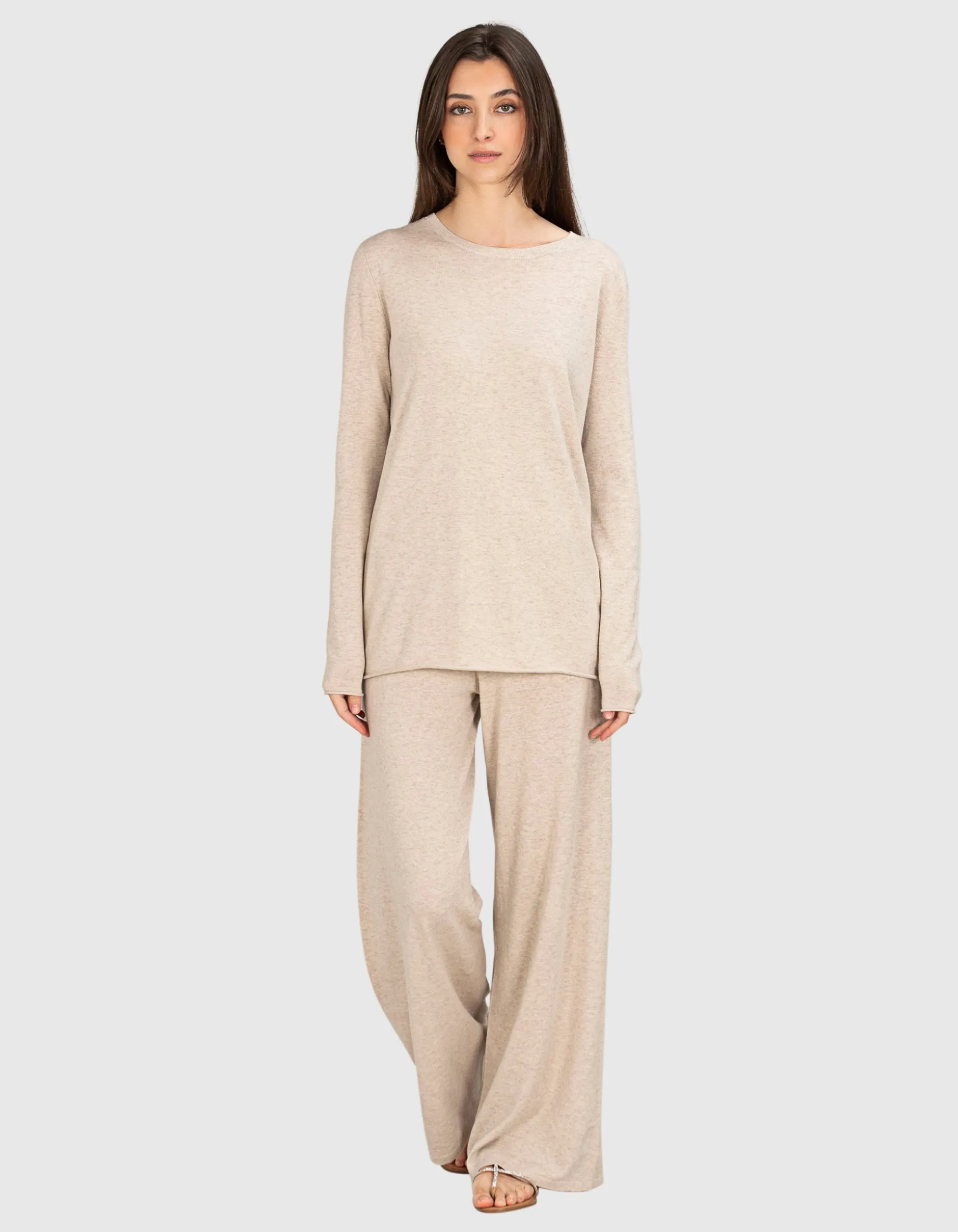 Loose-Fit Feinstrick-Pullover mit Kaschmir-Anteil