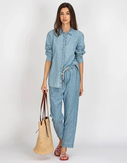 Loose-Fit Jeansbluse Beau