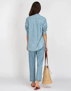 Loose-Fit Jeansbluse Beau