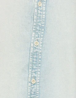 Loose-Fit Jeanshemd im Washed-Out Look