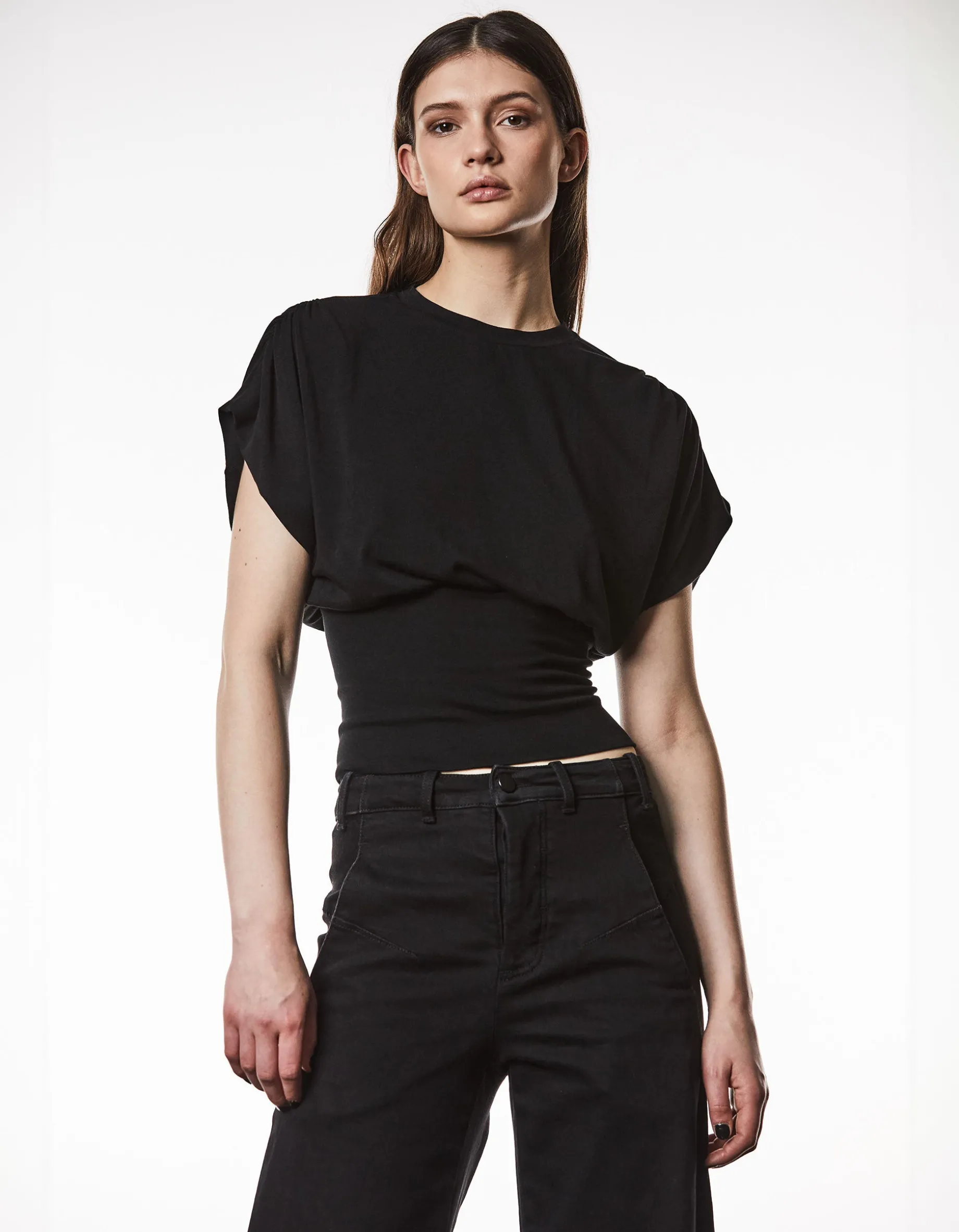 Loose-Fit T-Shirt mit elastischem Bund