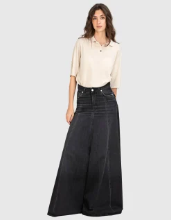 Maxi Jeans Rock