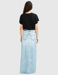 Maxi Jeans-Rock Sandy mit Gehschlitz