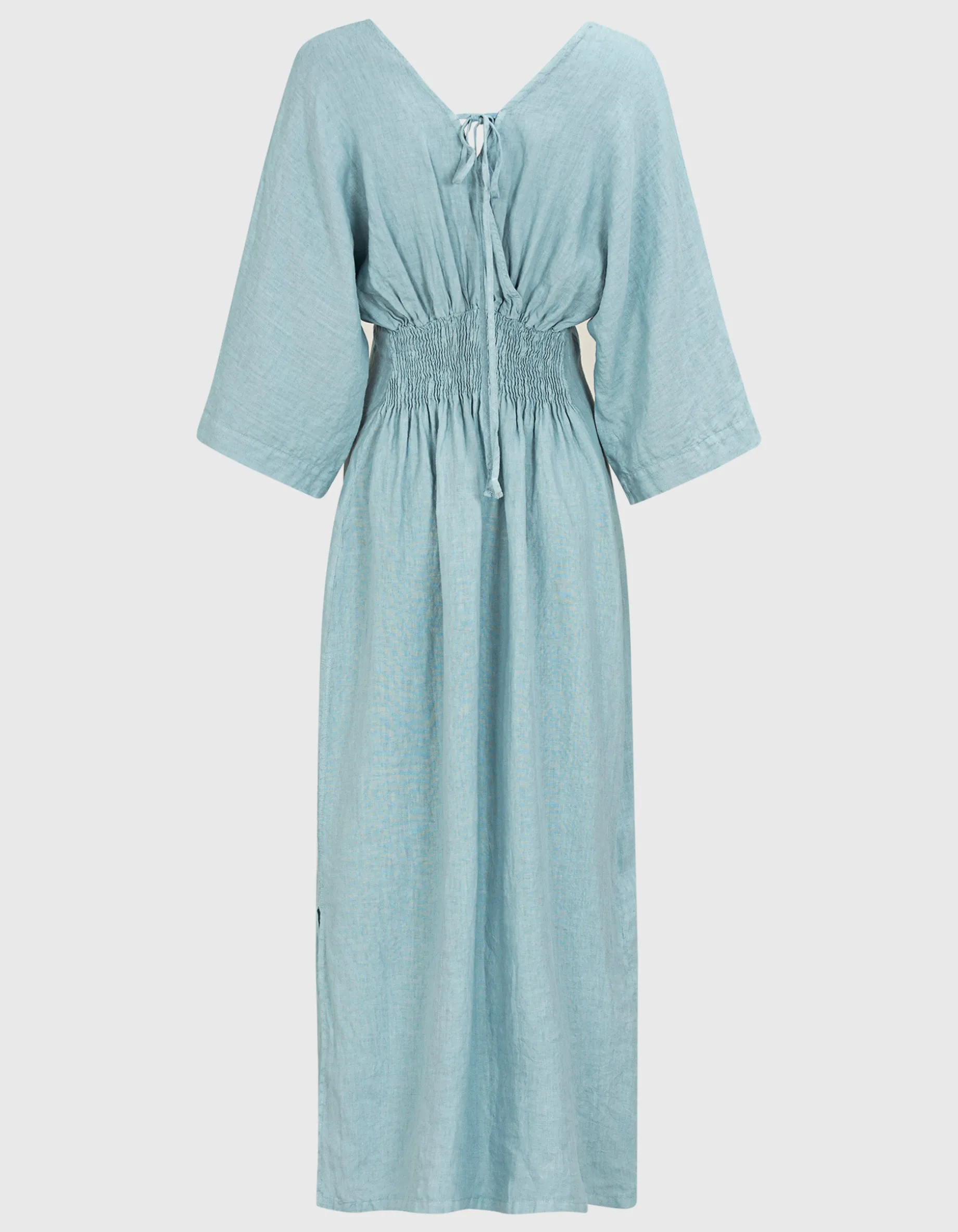 Maxi Leinen-Kleid