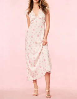 Maxi Seiden-Mix-Kleid Theodore