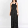 Maxi-Kleid mit Nieten-Verzierungen