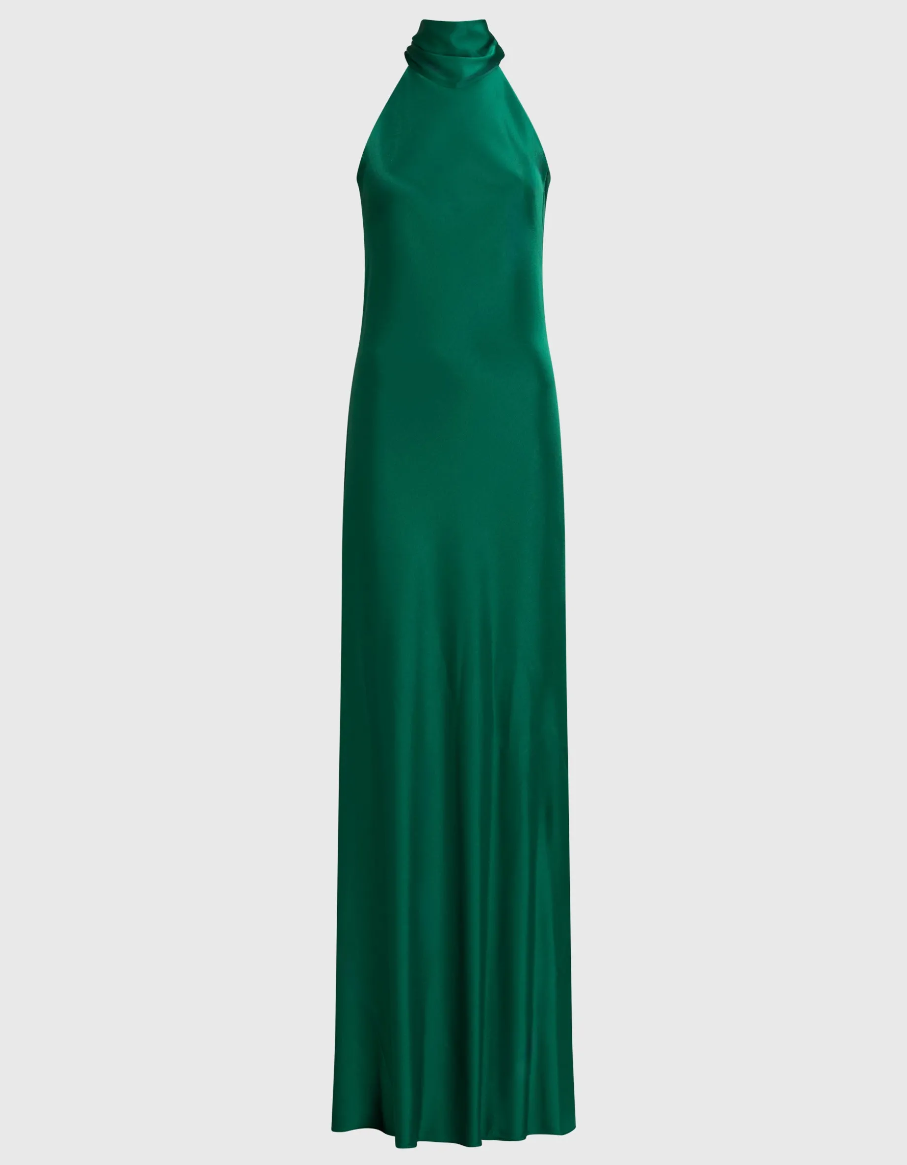Maxi-Satin-Kleid mit Binde-Detail
