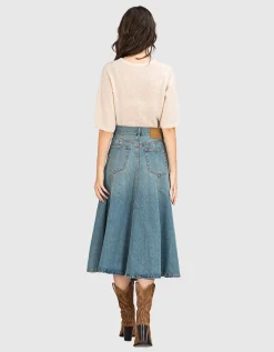 Midi Jeans Rock