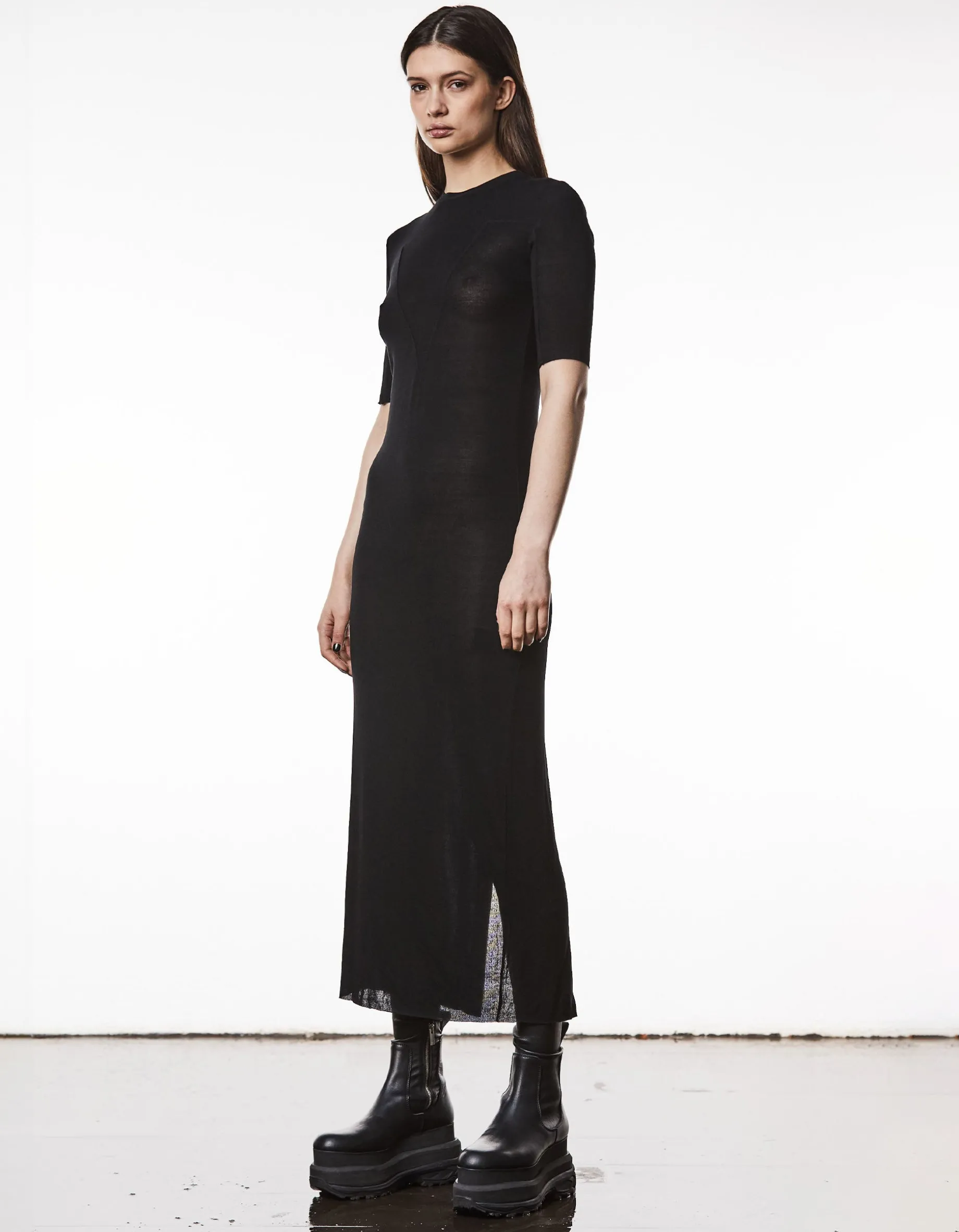 Midi Jersey-Kleid