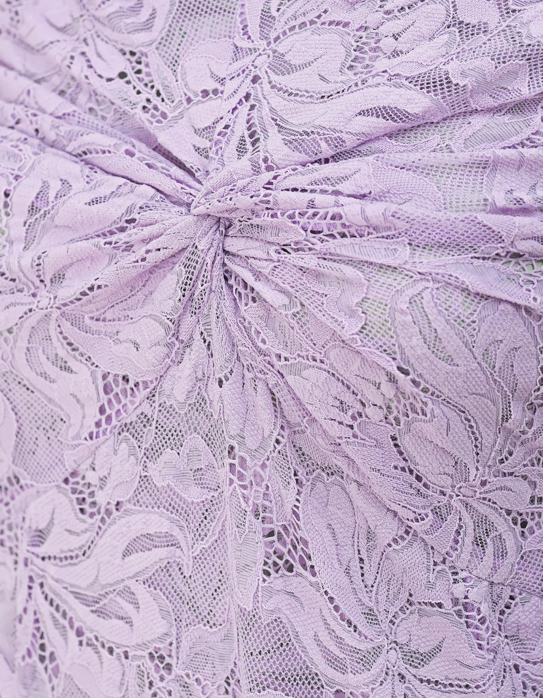 Midi Spitzen-Kleid mit Knotendetail