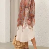 Midi-Kleid Rhiannon im Cape-Stil mit Bindegürtel