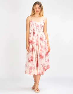 Midi-Träger-Korsagenkleid Waverly