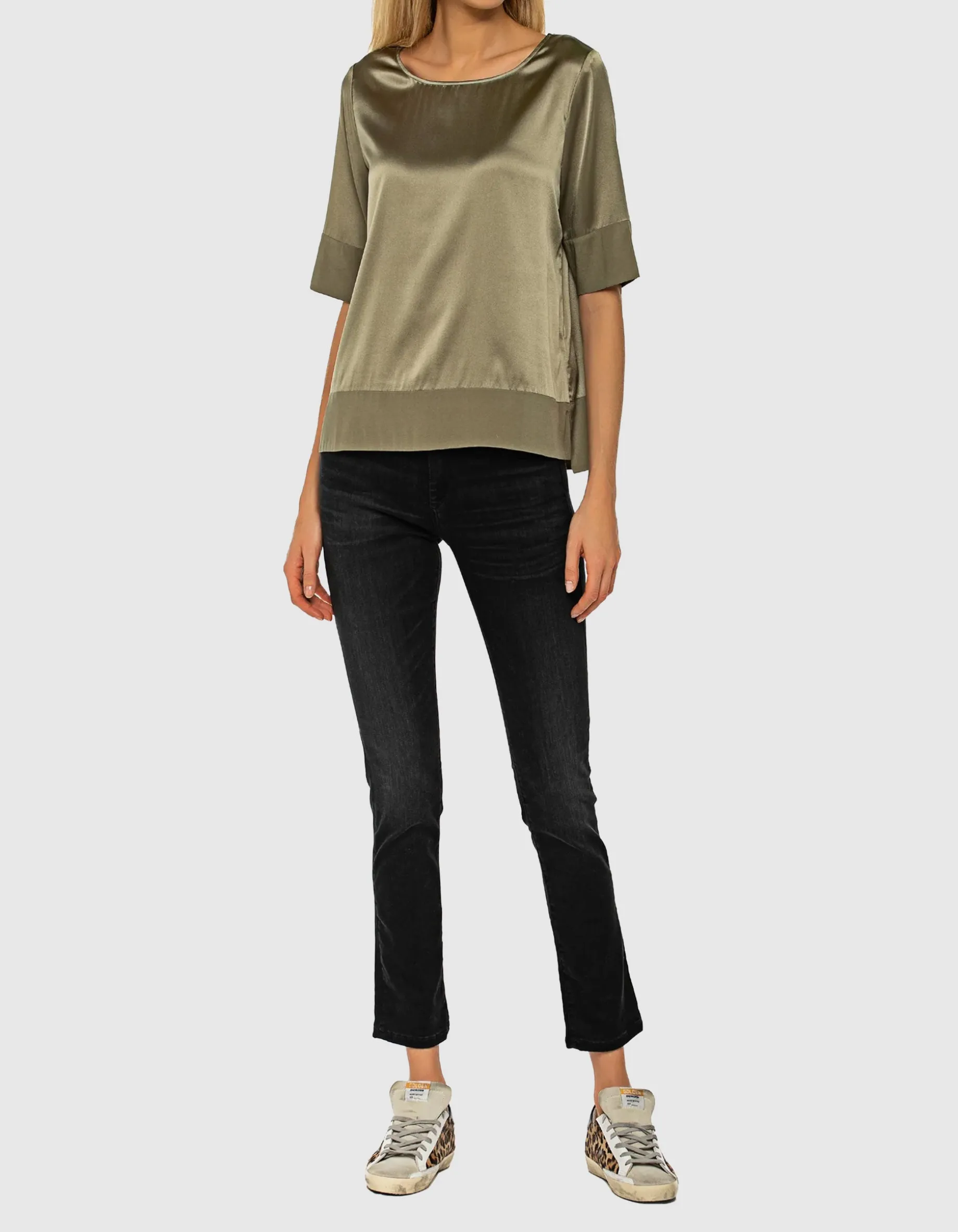 Mid-Waist Straight-Leg Jeans