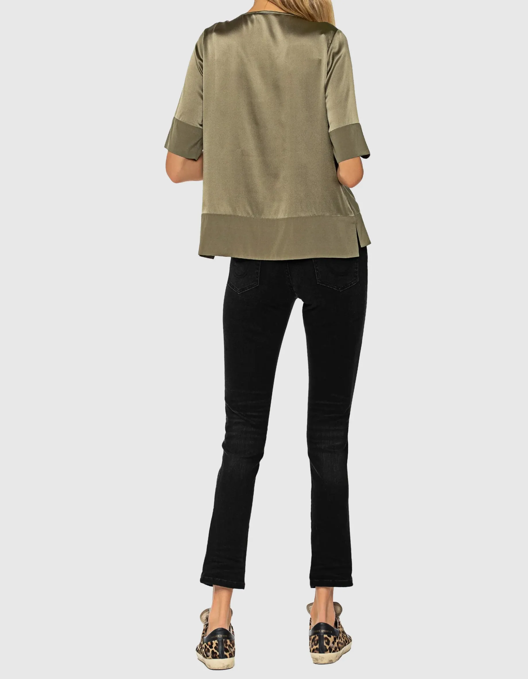 Mid-Waist Straight-Leg Jeans