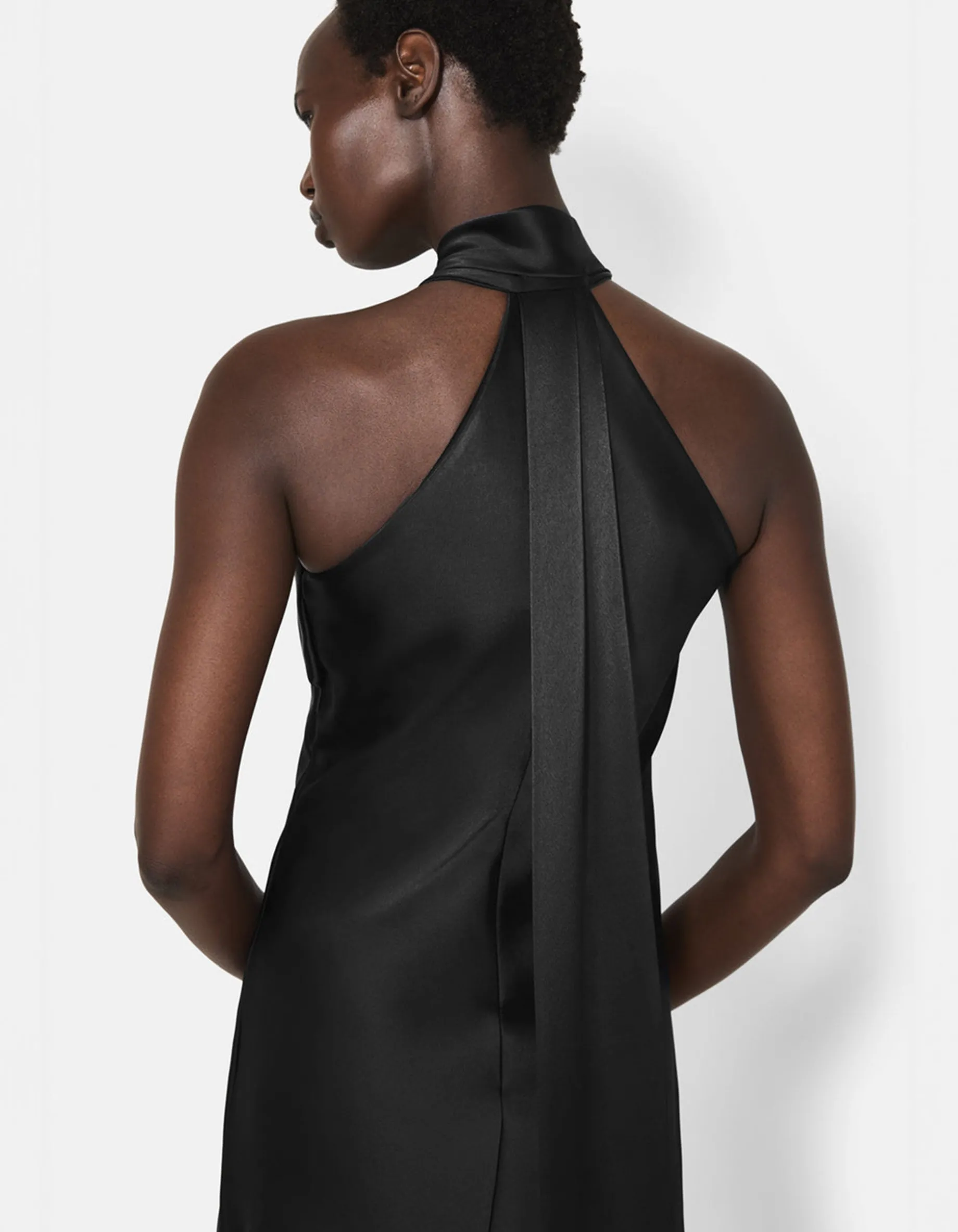 Mini-Satin-Kleid Pandora mit Binde-Detail