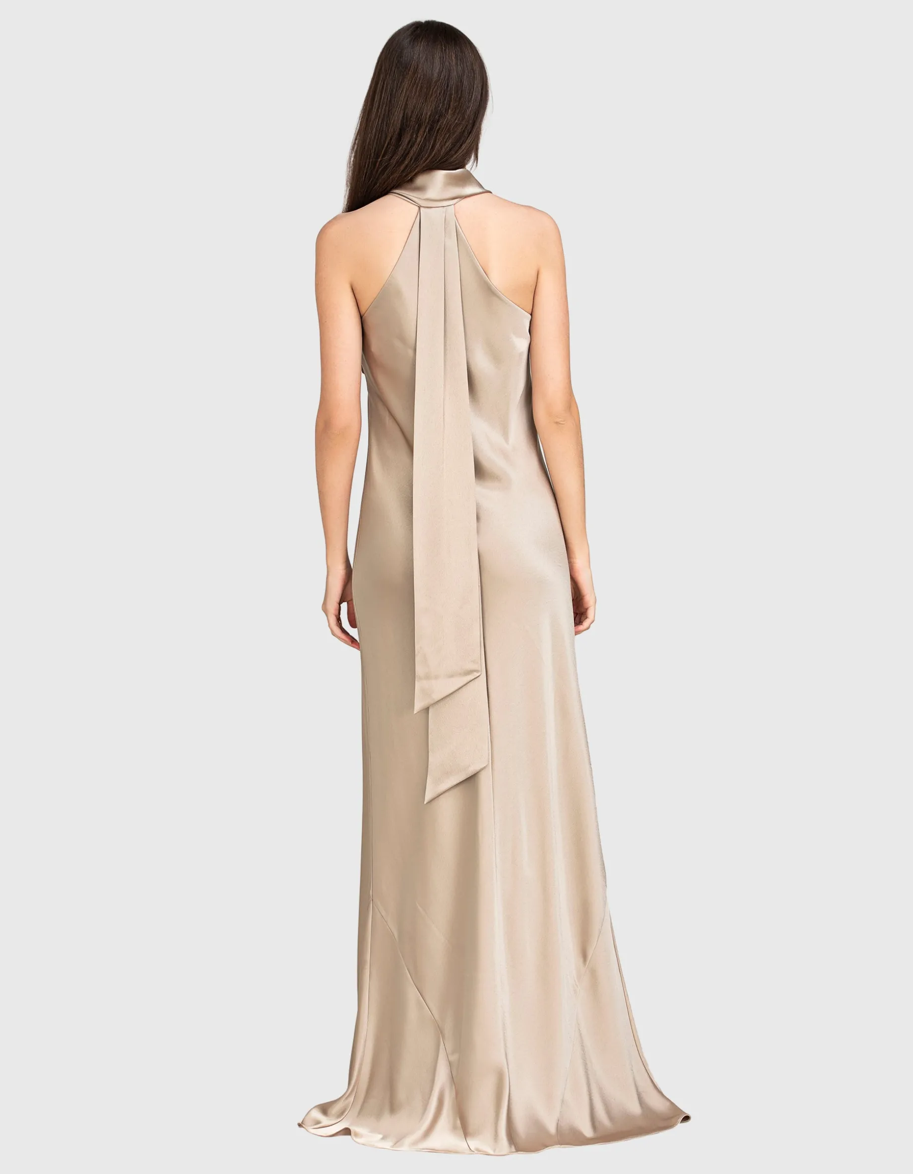 Neckholder Satin-Kleid Pandora
