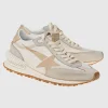 Nylon-Sneaker mit Leder-Details