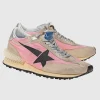 Nylon-Sneaker mit Leder-Details