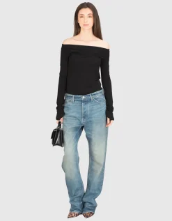 Off Shoulder Viskose-Longsleeve
