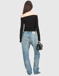 Off Shoulder Viskose-Longsleeve