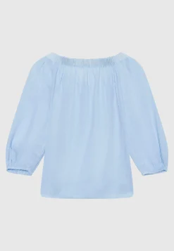 Off-Shoulder Leinen-Bluse