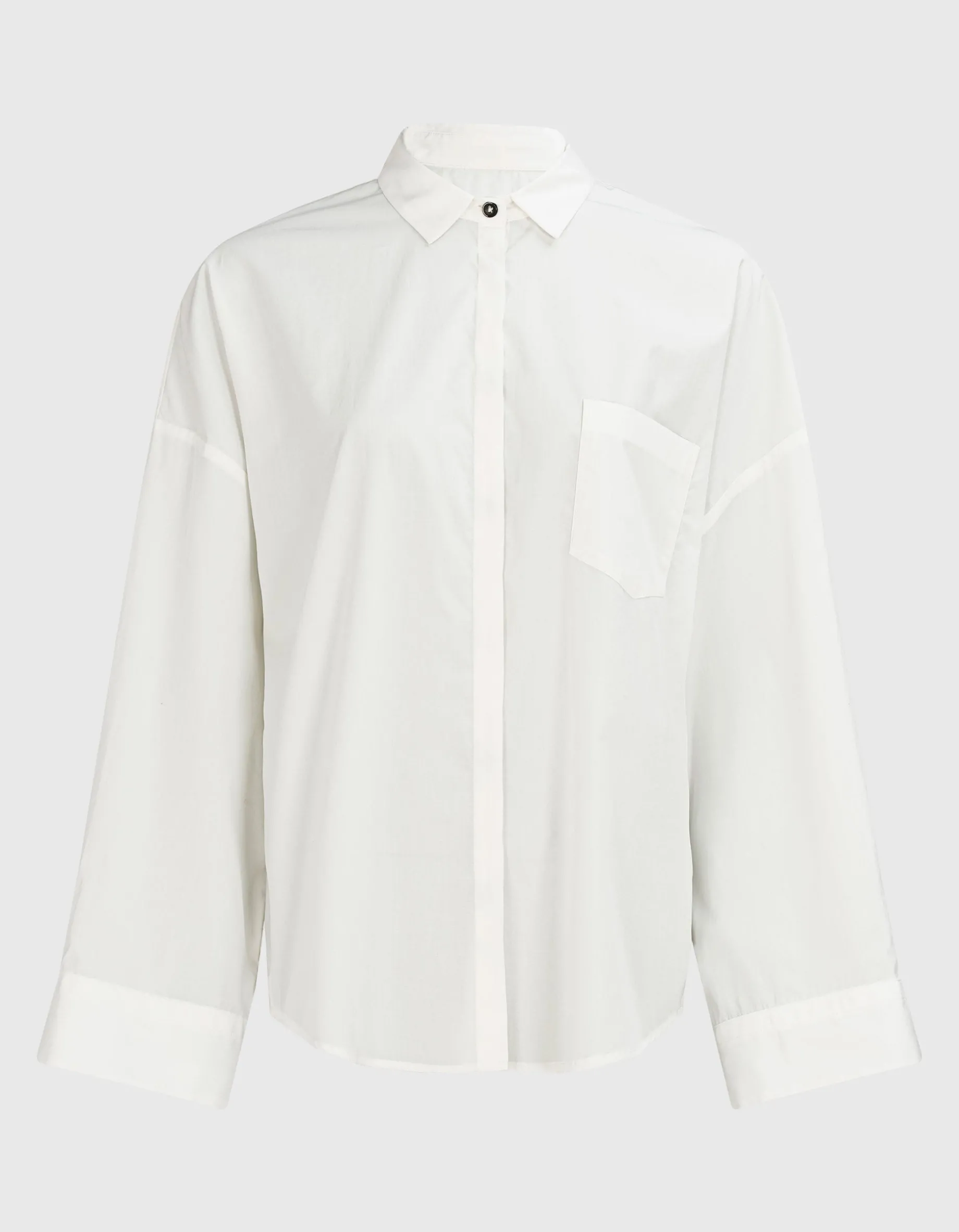 Oversize Bluse mit Brusttasche