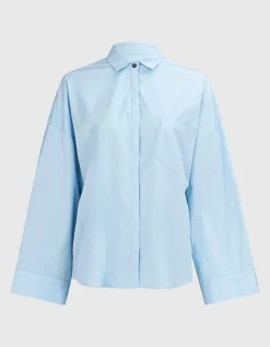 Oversize Bluse mit Brusttasche