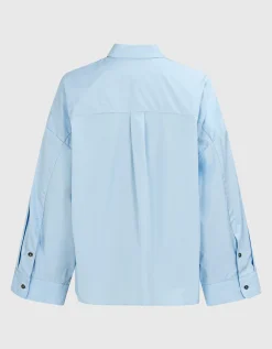 Oversize Bluse mit Brusttasche