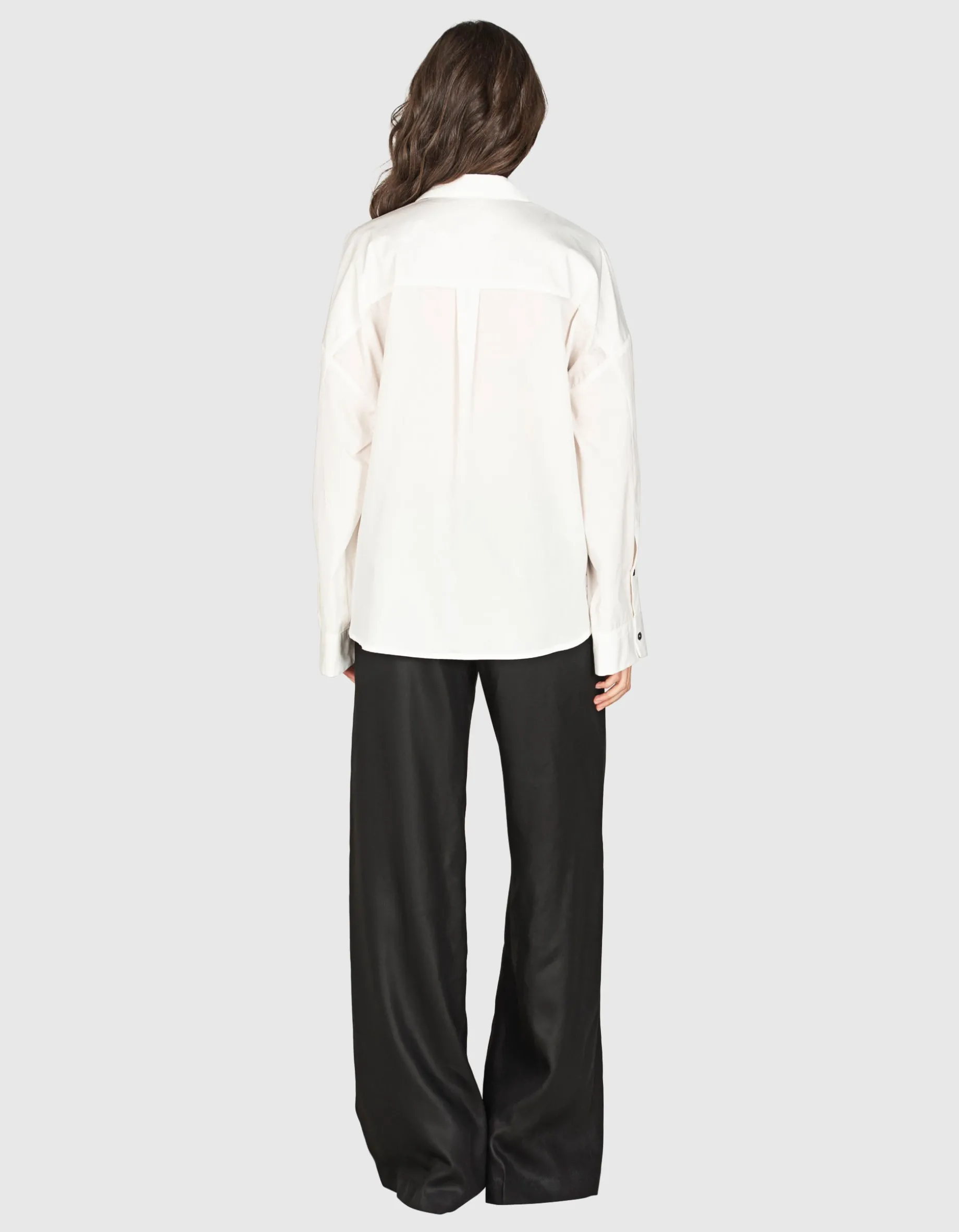Oversize Bluse mit Brusttasche