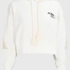 Oversize Crop-Hoodie mit Stickereien