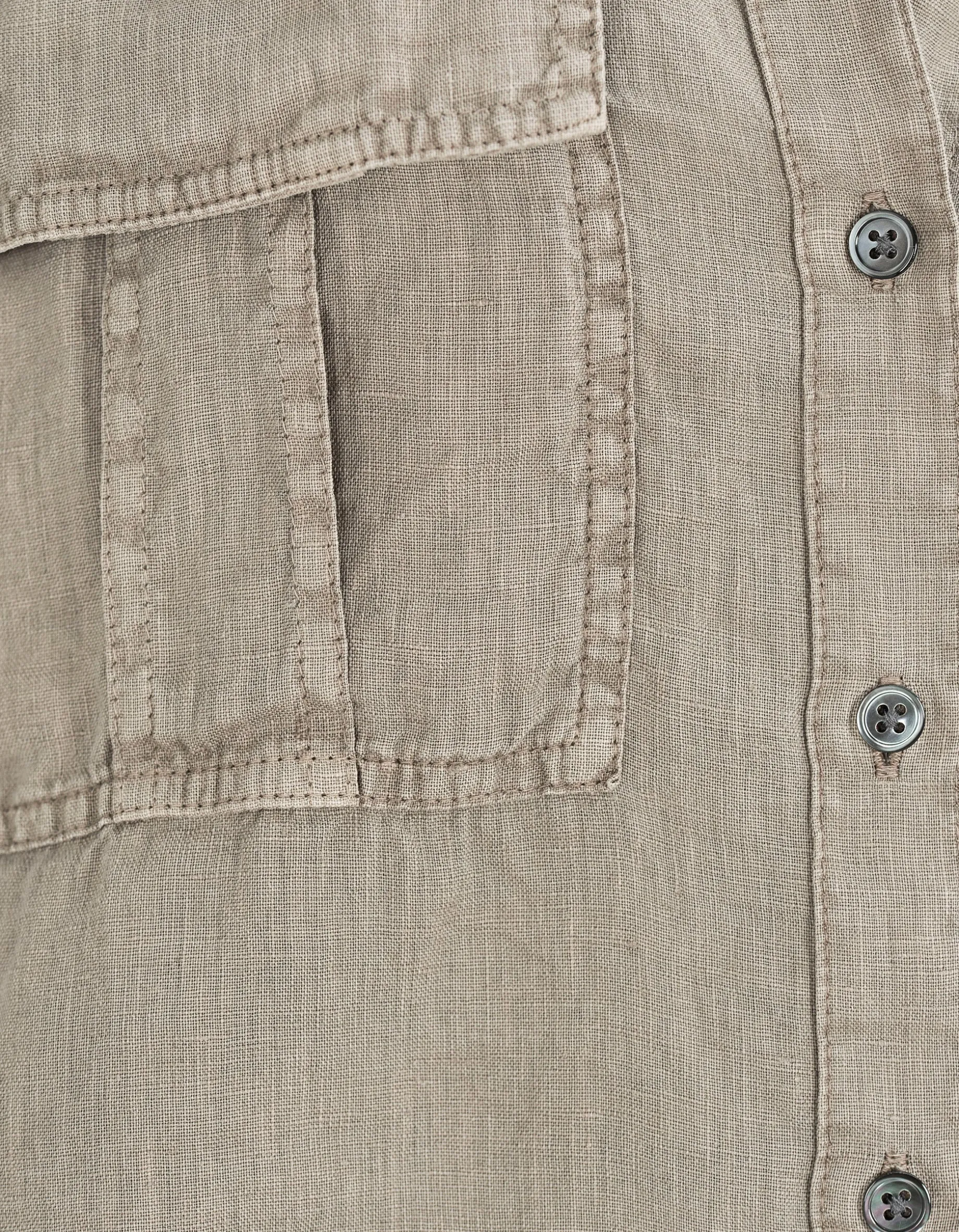 Oversize Cropped Leinen-Bluse