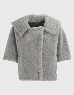 Oversize Cropped Teddyfell-Cape