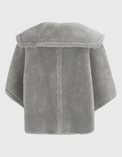 Oversize Cropped Teddyfell-Cape