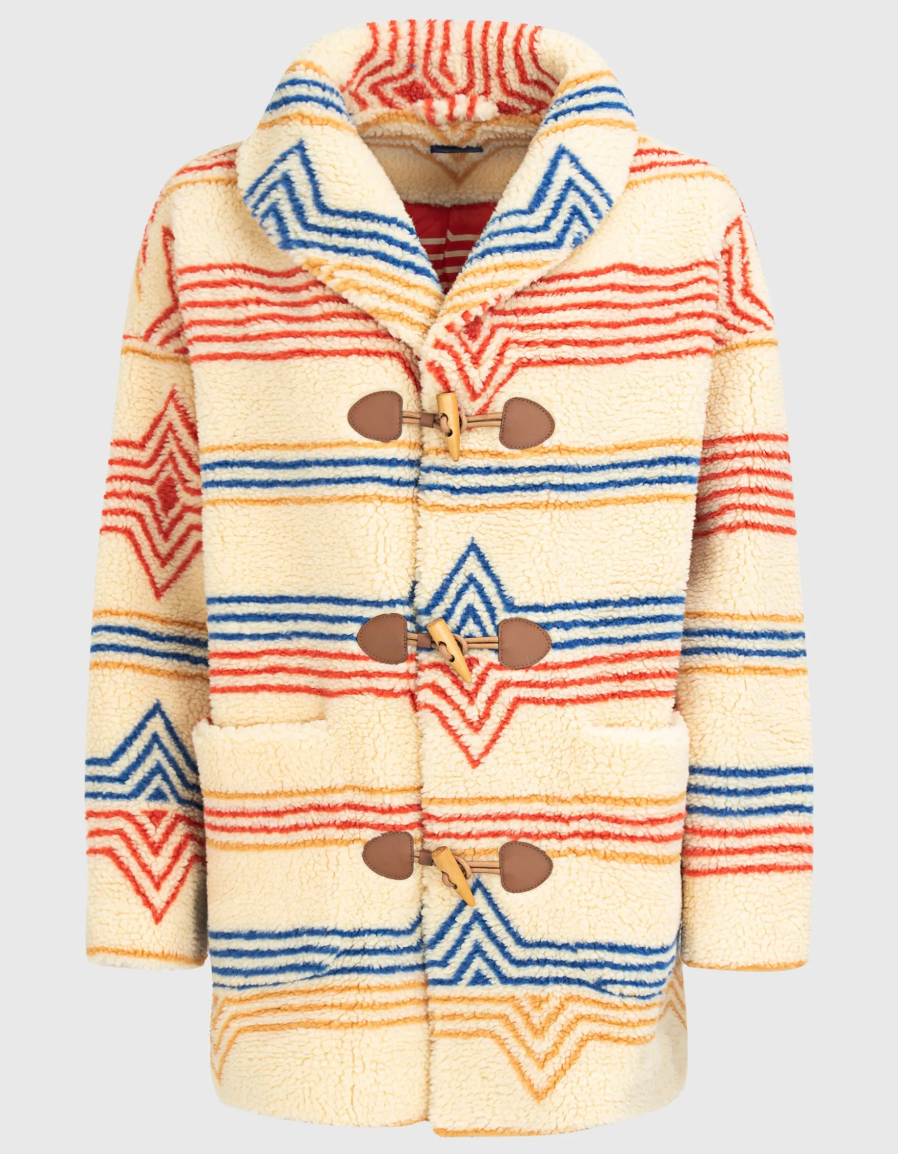 Oversize Duffle-Coat aus Fleece