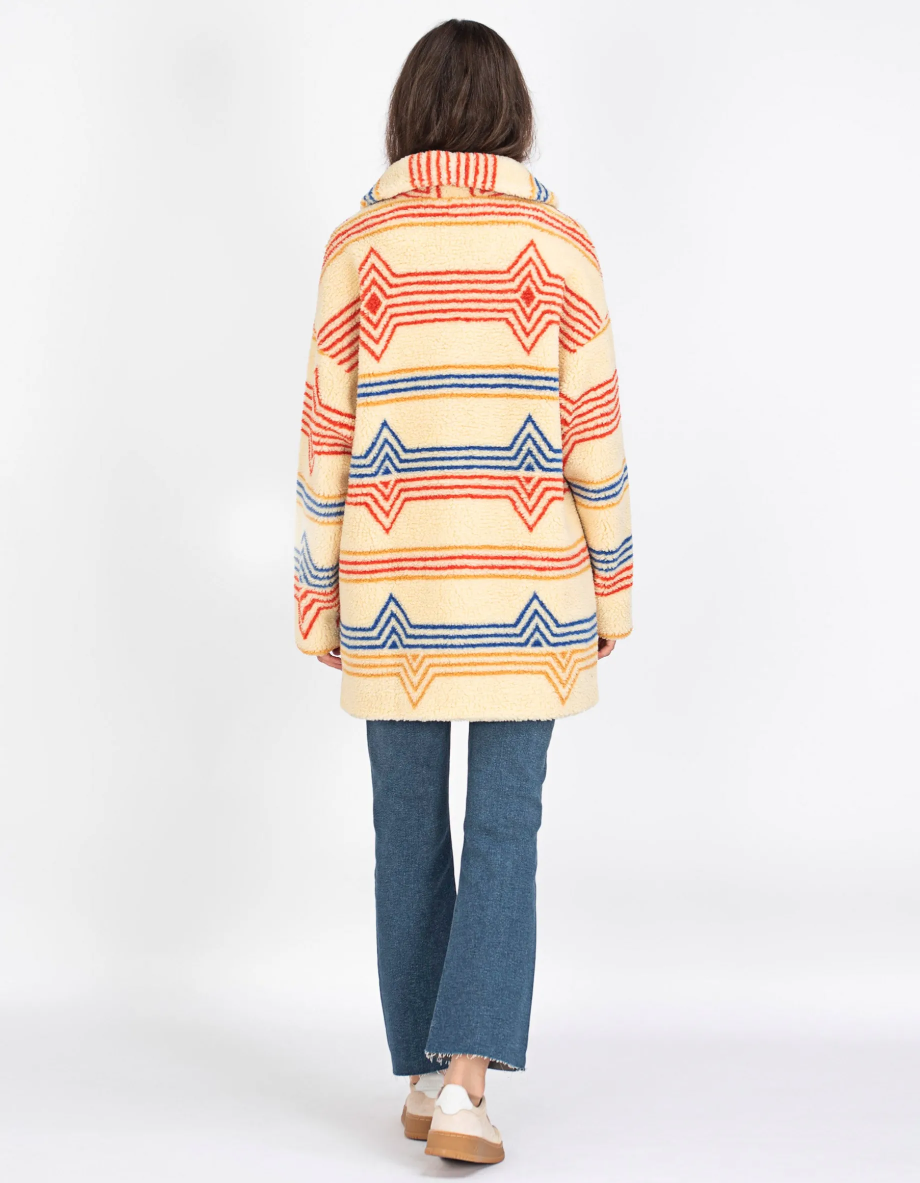 Oversize Duffle-Coat aus Fleece