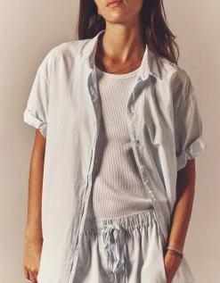 Oversize Kurzarm-Bluse Channing