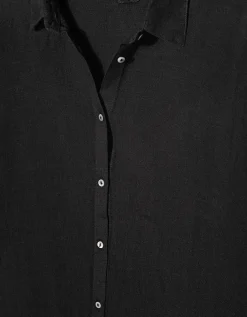 Oversize Leinen-Bluse