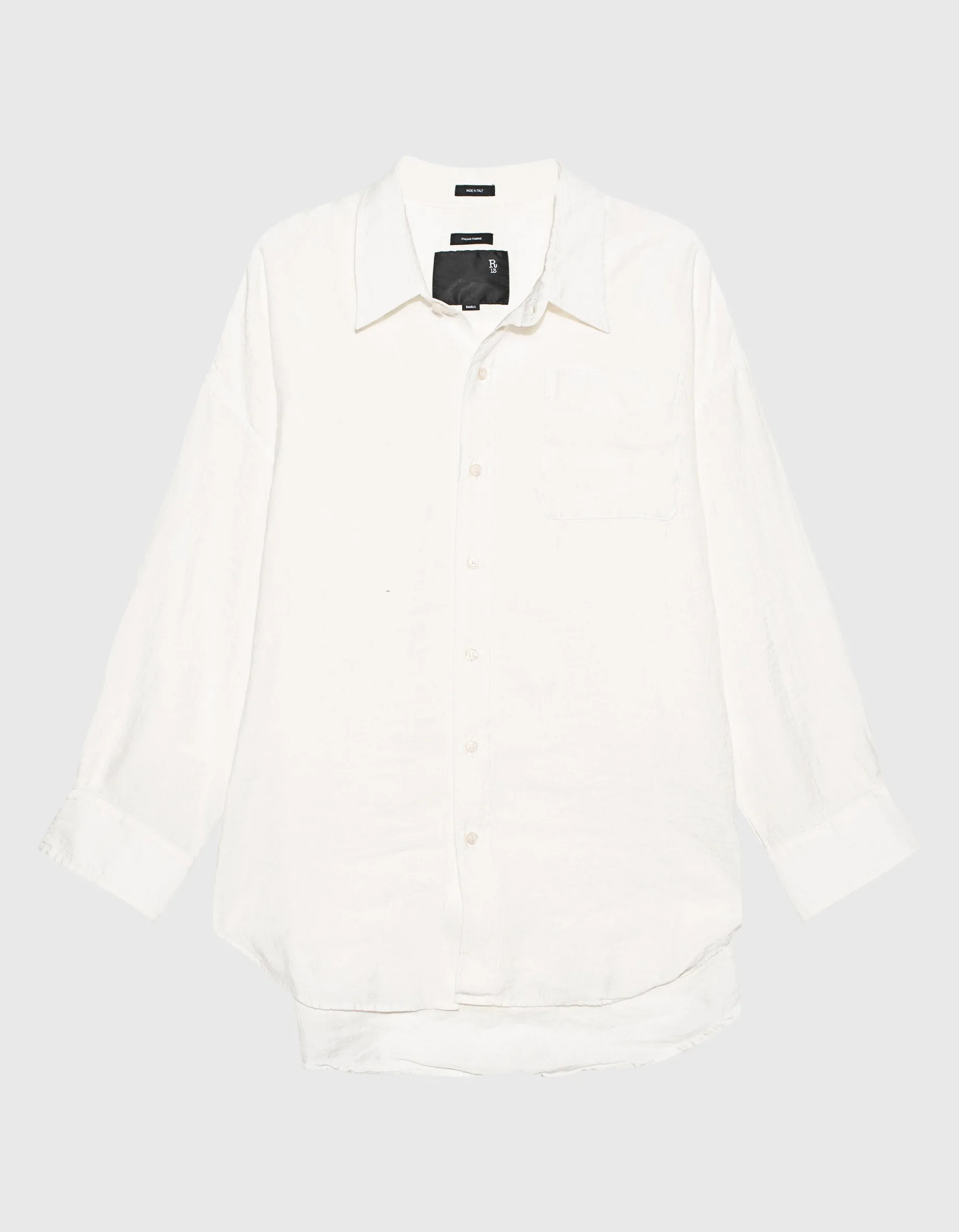 Oversize Leinen-Mix Hemd