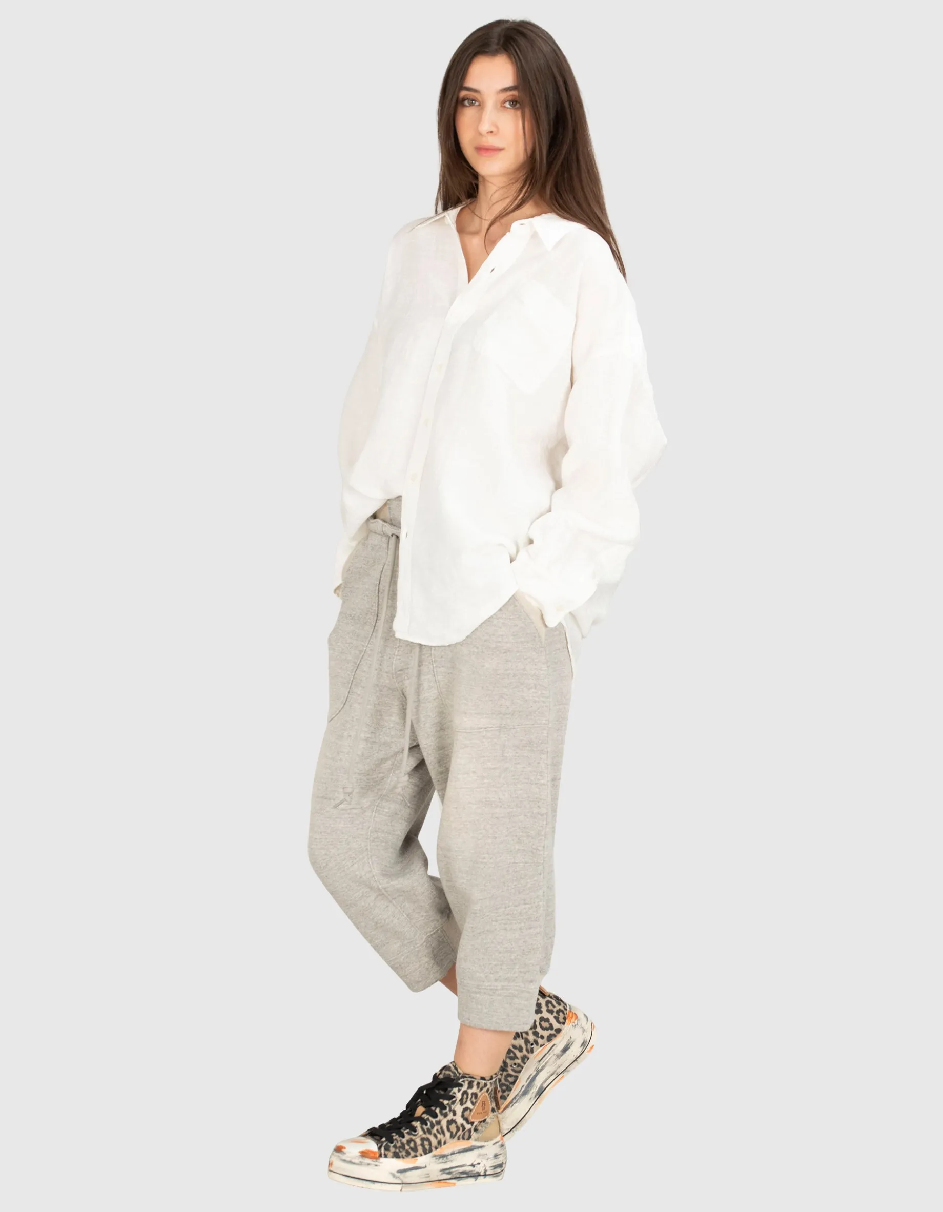 Oversize Leinen-Mix Hemd