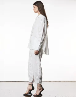 Oversize Leinen-Mix Hemd