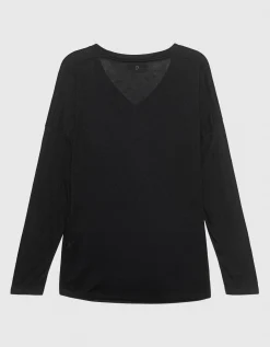 Oversize Longsleeve mit Seidenanteil