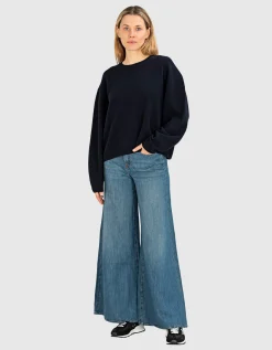 Oversize Strickpullover mit Rundhalsausschnitt