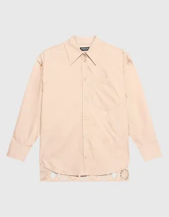 Oversize-Bluse mit Lochstickerei