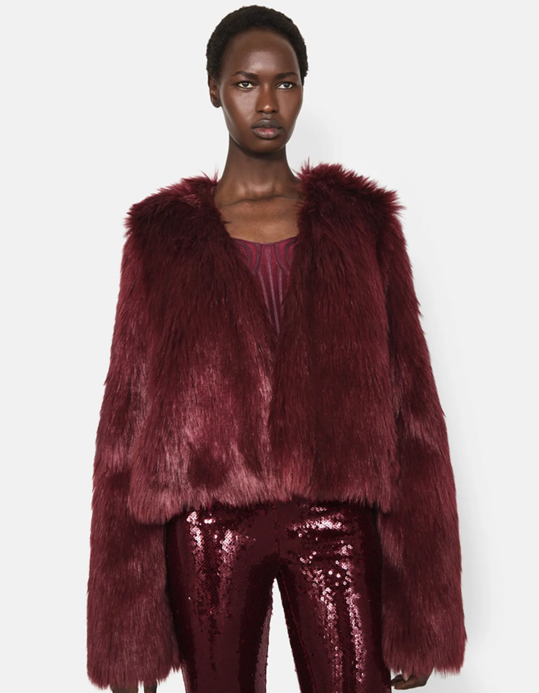Oversized Faux-Fur Jacke