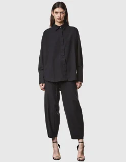 Oversized Leinen-Mix Hemd