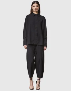 Oversized Leinen-Mix Hemd