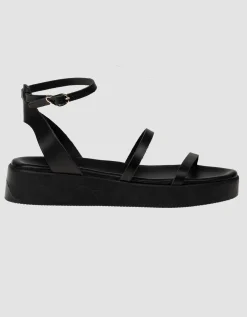 Plateau-Leder-Sandalen