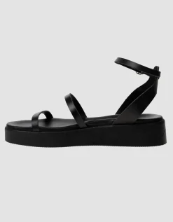 Plateau-Leder-Sandalen